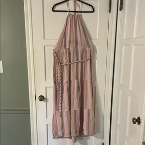 Show Me Your Mumu Striped Halter Maxi Dress, Sm
